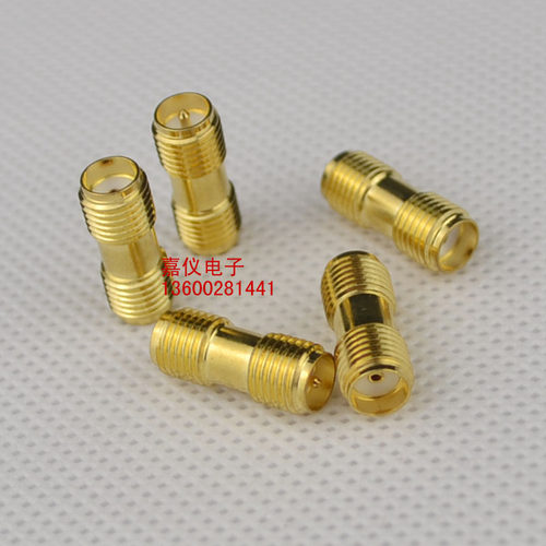 SMA直通外螺内孔/外螺内针射频同轴连接器RF转换接头 铜镀金50欧