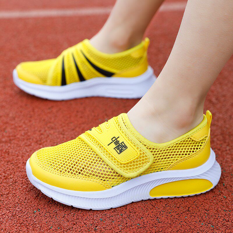 男童单网鞋夏季透气网面儿童小白鞋镂空幼儿园室内鞋男孩运动鞋软