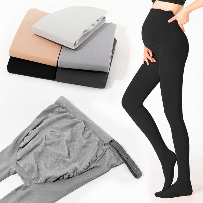 孕妇丝袜春秋冬怀孕期托腹可调节加绒打底袜连S裤袜孕妇打底裤袜