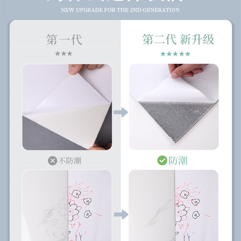 卫生间天花板吊顶自装材料防水防潮浴室顶棚装饰墙顶遮丑自粘贴纸