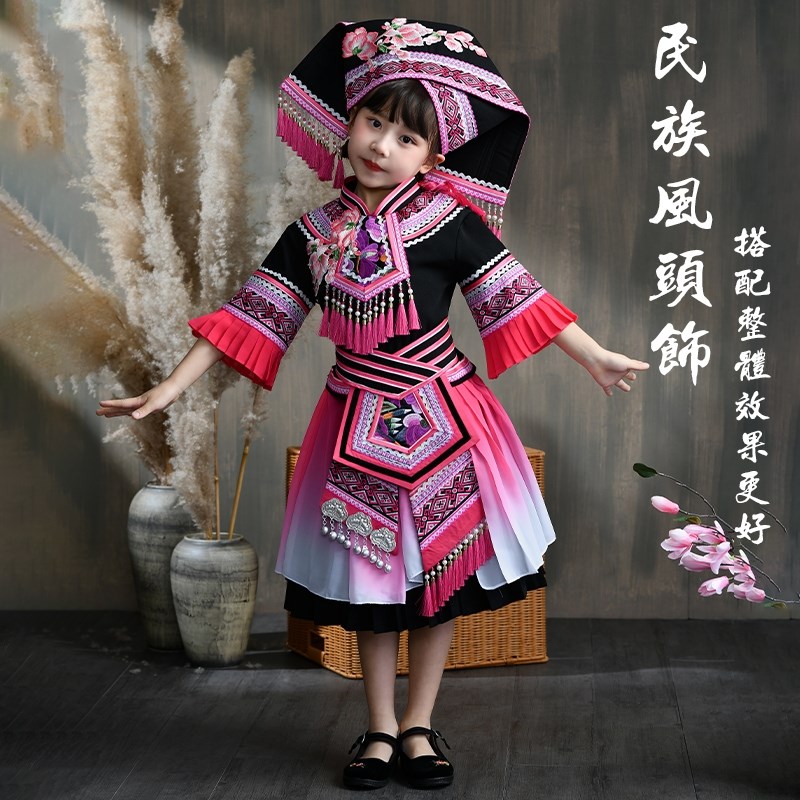 新款广西壮族服饰女刺绣传统演出摄影少数民族服装