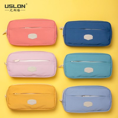 尤斯隆2316果汁欧包学生用大容量笔袋装得多双层铅笔学习高效文具