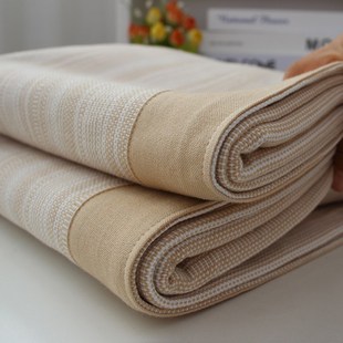 优选冷感~老粗布凉席三件套亚麻冰凉G感加厚粗麻布床单不移位夏.