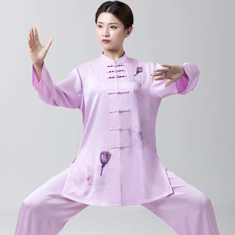 太极服男女2024新款长袖春夏季太极拳练功服装武术服比赛表演训练