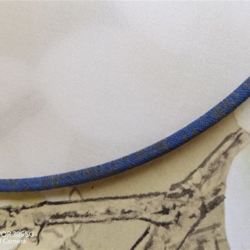 空白团扇子5个熟绢21厘米手绘工笔字画