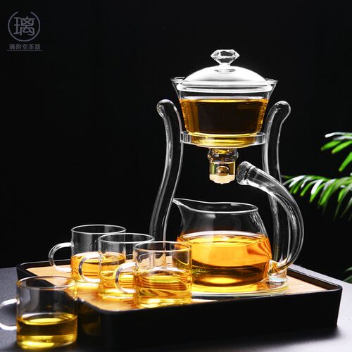 懒人茶具套装自动冲茶器功夫茶杯小套家用网红办公室会客玻璃茶壶