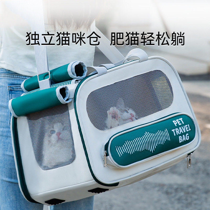 外出猫包可携式透气大容量单肩包太空舱狗狗包坐汽车用品手提宠物