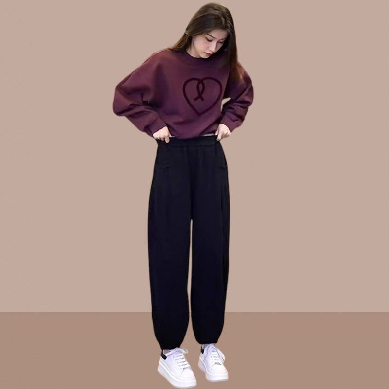 春秋搭配一整套时尚套装女2024新款减龄洋气小个子休闲运动两件套