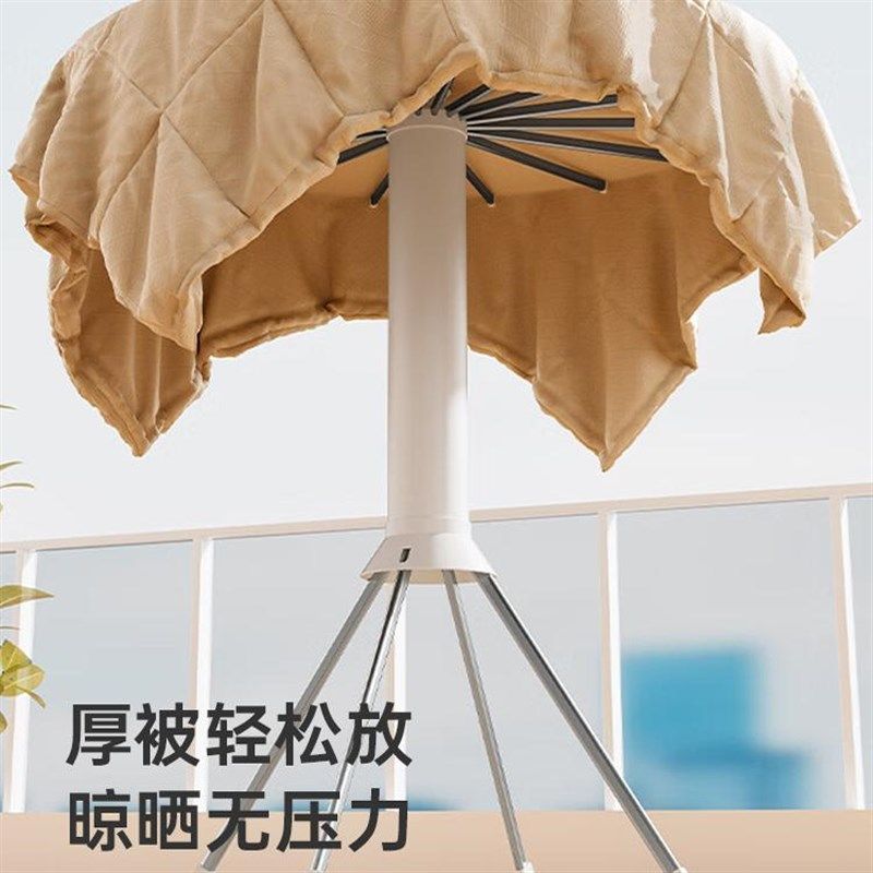 晾衣架折叠室内阳台客厅家用挂衣架落地伞状隐形章鱼八爪鱼晒衣架