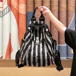 帆布旅行双肩包女2024新款时尚小众轻便女士背包大容量外出旅游包