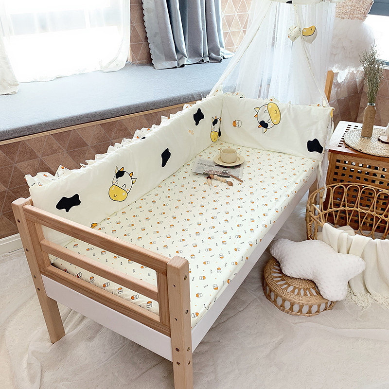 婴儿床床围围栏防摔挡布儿童拼接床软包宝宝防撞围挡两面三面