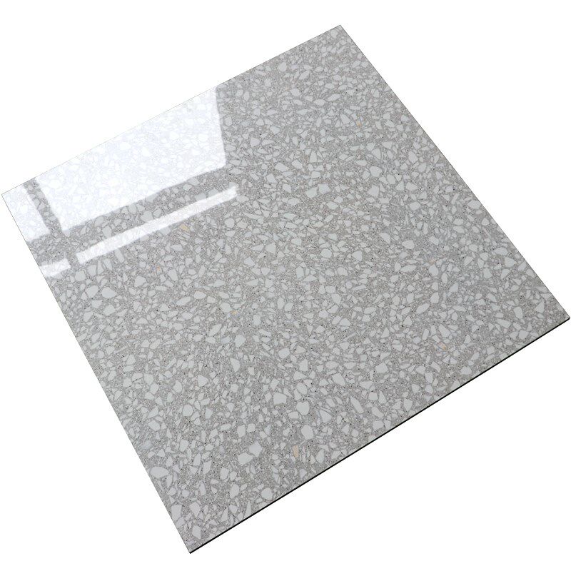 全抛釉水磨石600x600黑色瓷砖客厅灰色亮光防滑地砖厨卫抛光墙砖