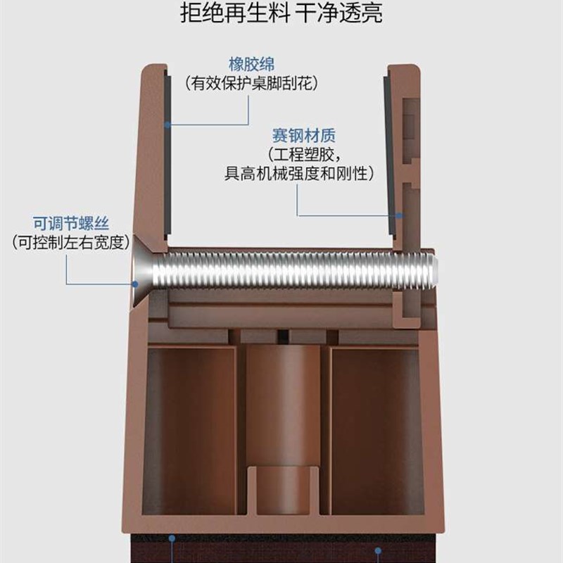 可调节床脚增高桌脚垫茶几家具柜子垫高底座床腿垫支撑脚加高桌脚