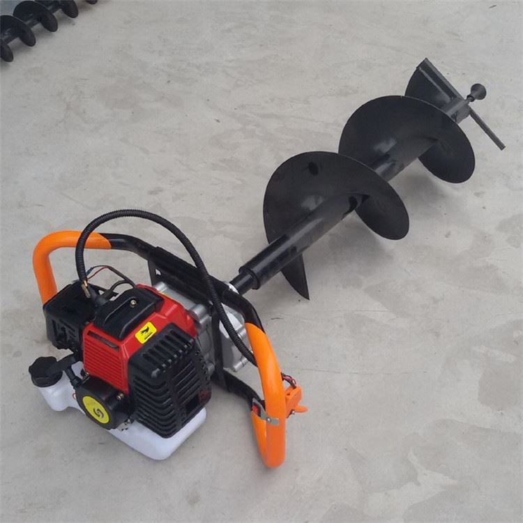 新品厂果树施肥钻坑机 手提钻洞机价格L 汽油地钻机钻洞机促品