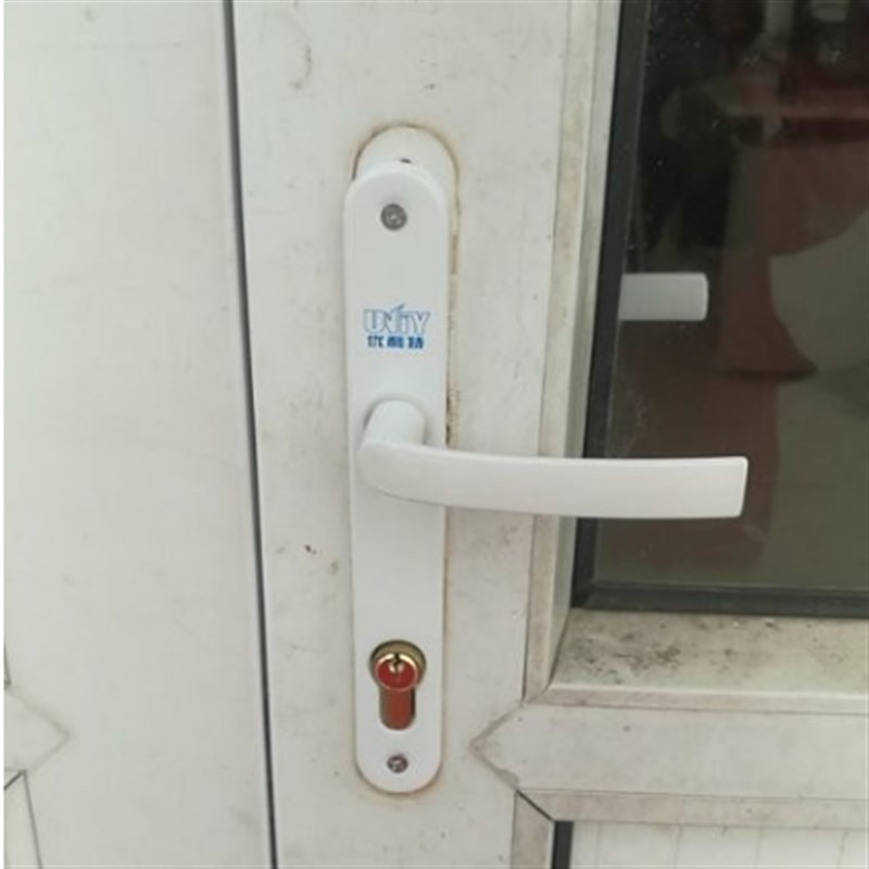 塑钢门锁8525老式平开门执手锁把手锁插芯塑料钢阳台门锁房门锁具