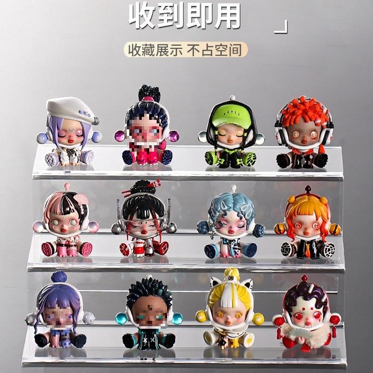 化亚克力阶梯式展示架盲盒手办12345678收纳置物透明品架货架妆梯