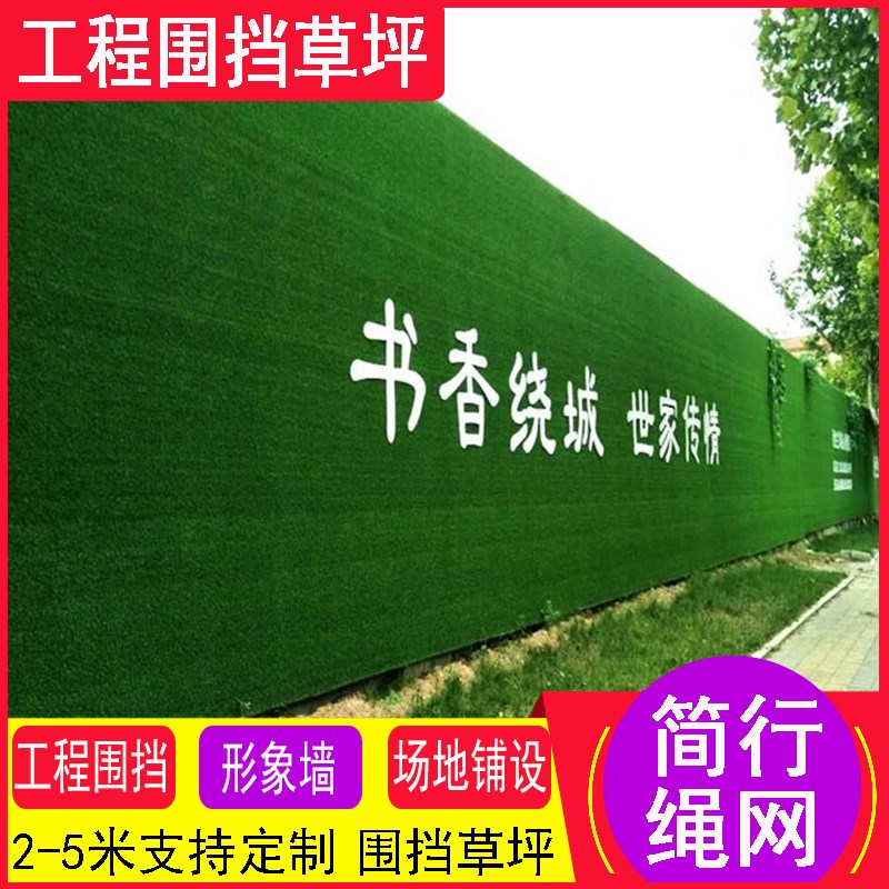 草坪围挡市政外墙绿化草工程围墙绿化操场背胶绿皮仿真绿植形象墙