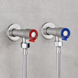 020加长三角阀热水器开马桶阀4家用4分角关冷热水款 30不锈钢gk 水