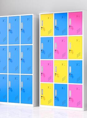 彩衣色更IJB存柜员工储物柜电子感应锁包存柜健身房换衣柜理发店
