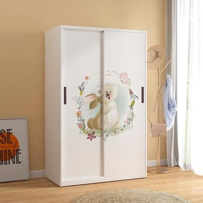 柜北钢ZMC制衣铁柜家用卧室推拉门储物柜带锁皮儿童衣橱收欧纳阳