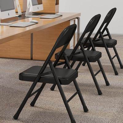 家用折叠椅子简易背凳子便办携公议椅电脑椅宿舍靠椅会培HAV训椅