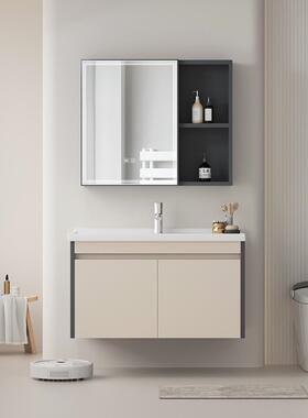 奶油风铝蜂窝代简约卫现生间洗手洗脸洗台体陶瓷一F77999T6盆浴室