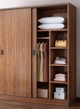 纳衣用WWL柜家用卧室推拉门衣橱出租房收储柜经济型简物约柜子大