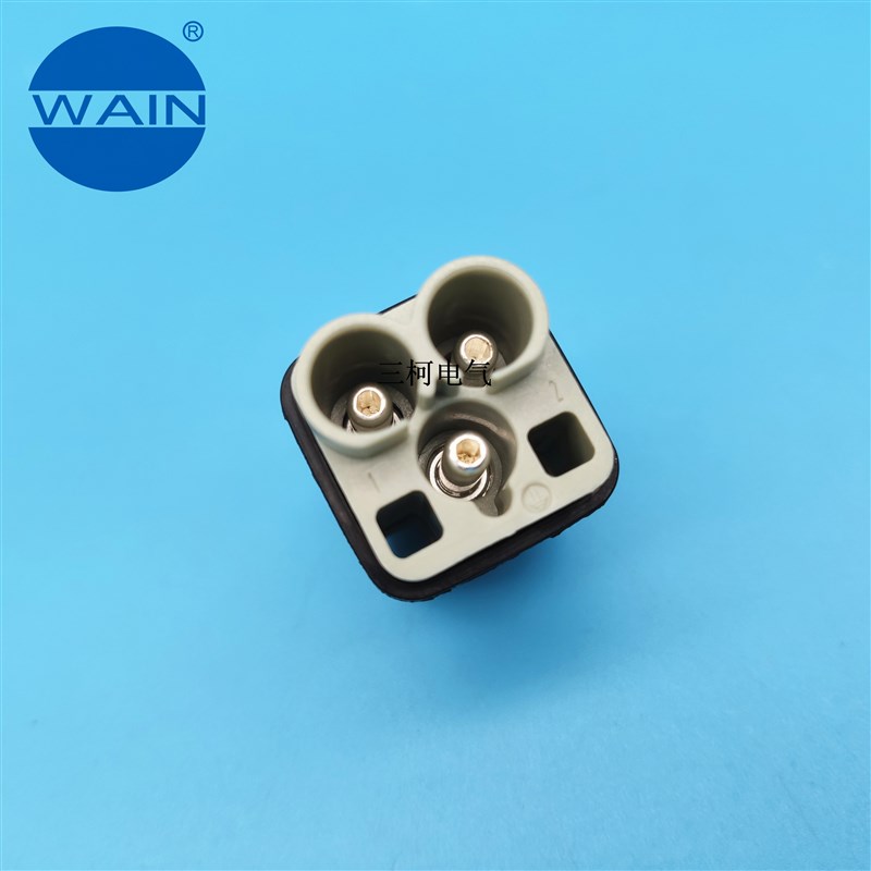 HQ-002.1-M (2.5-6.0mm) WAIN唯恩2针3芯40A HARTING重载连接器