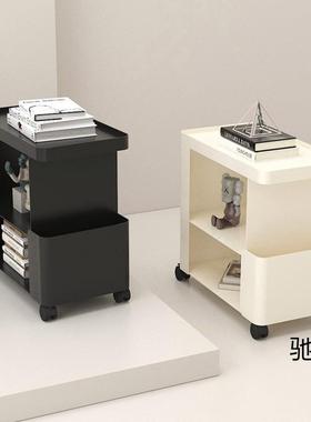 桌轻奢客厅可移动小推铁艺家纳用沙发边几SWN电脑旁小收车置物架