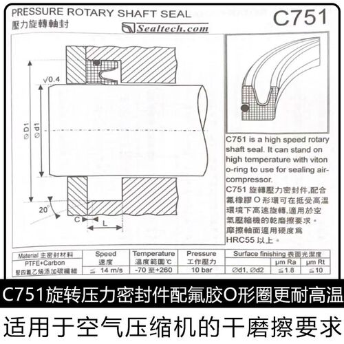 司达行压力旋转轴封C751 C721 C789 C7695 C769O圈油缸油封密封圈