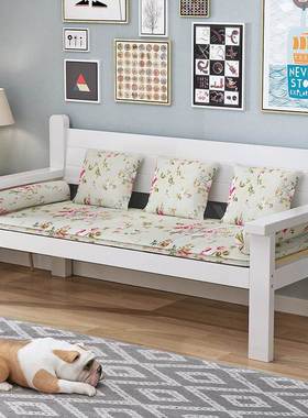 ^实木沙发椅单双人椅 客GKRJ台厅家用木沙发长靠椅 适合阳休闲背