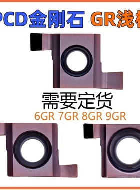 SNGR浅槽PCD金刚石小孔内孔槽刀片6GR 7数控8GR 9GR 100 200 250