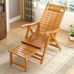 躺椅休折叠午XPJ午椅子懒人阳台靠背休睡闲凉椅携便家用椅沙滩竹