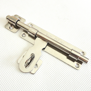 防盗门插销 宝固8寸插销 插销锁 带锁插销 房门插销 不锈钢门栓