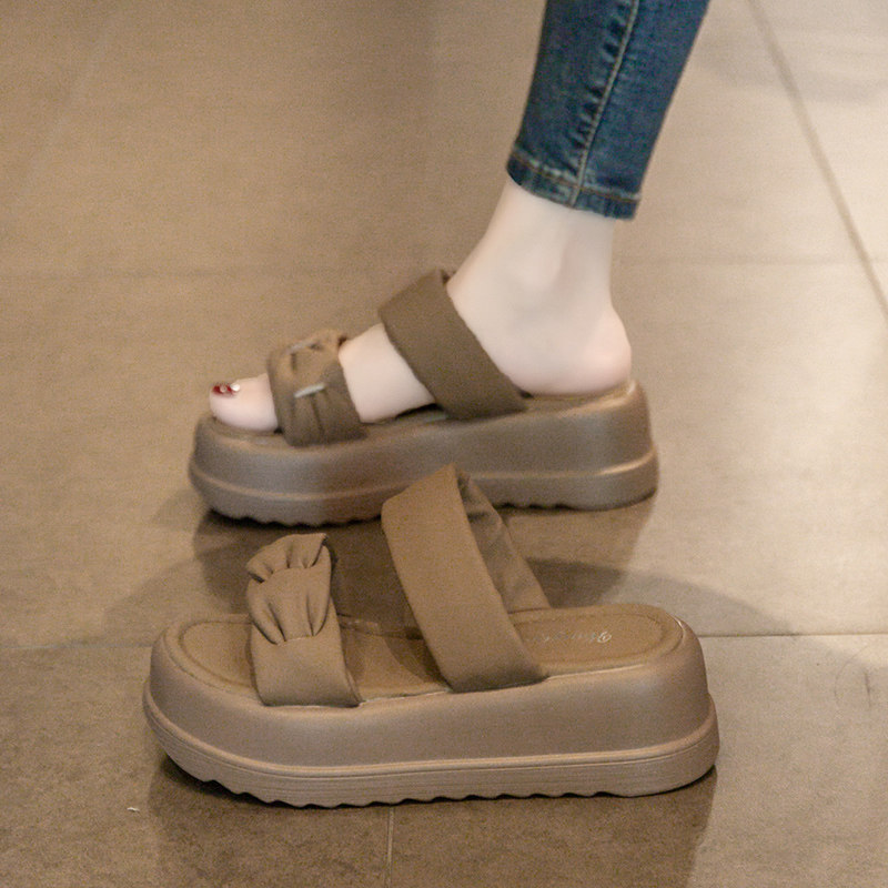 凉拖鞋女时尚外穿2024年夏季新款厚底增高女士平底高级感一字拖鞋,女鞋,一字拖,淘宝优惠券,粉丝福利购,淘宝优惠卷