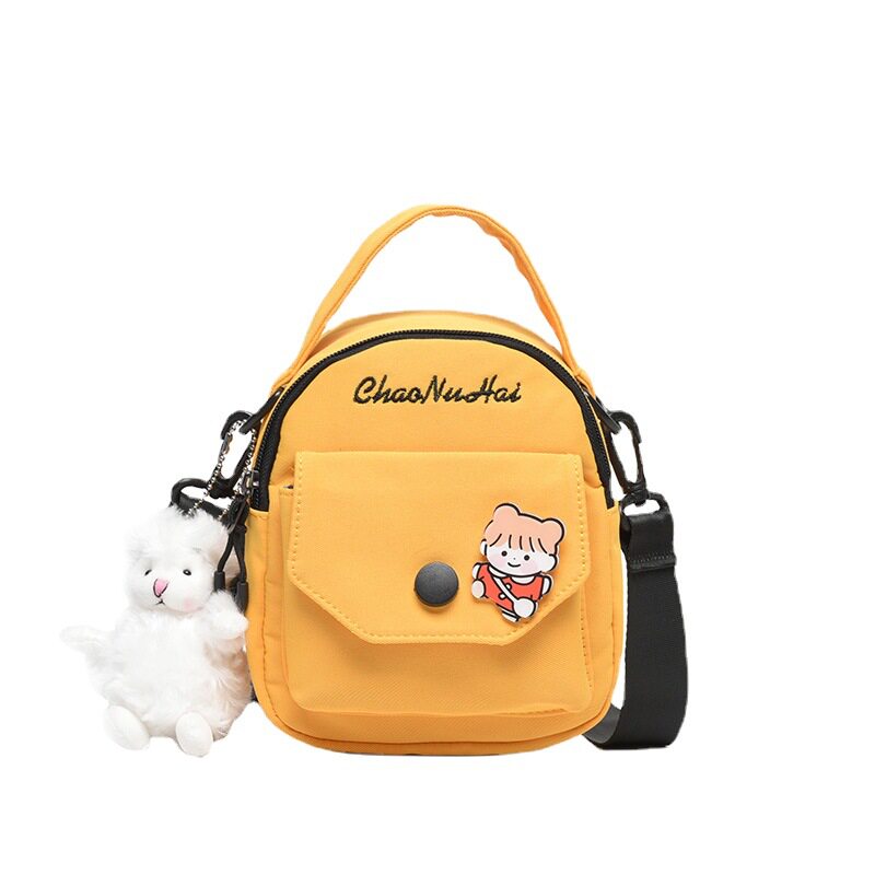 女士手机包斜挎小包夏季女单肩包百搭ins高级感小T众时尚帆布包夏