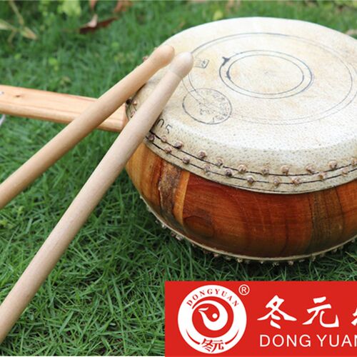 高档5.5寸高g音原木手柄鼓竹钉扁鼓 低战鼓 川堂鼓 竹钉鼓 道士鼓