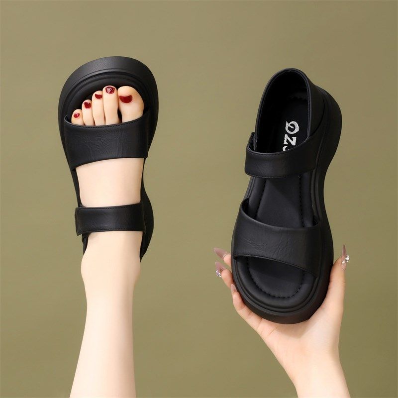 小个子增高厚底凉鞋女夏2025新款踩屎感轻便配裙沙滩凉鞋女大码41,女鞋,时装凉鞋,淘宝优惠券,粉丝福利购,淘宝优惠卷