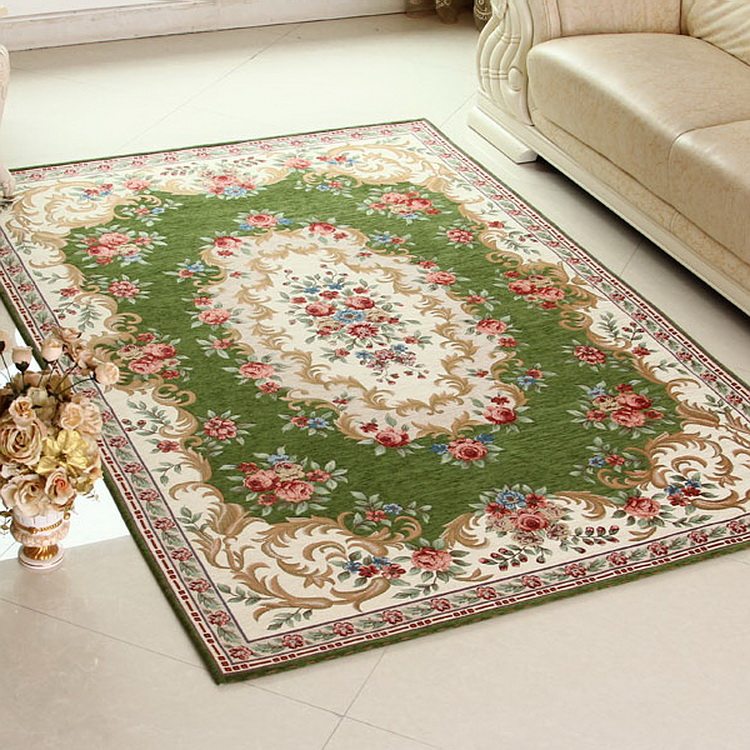 雨彩书房欧式地毯田m园长方形客厅卧室床边毯茶几垫子玄关美式乡