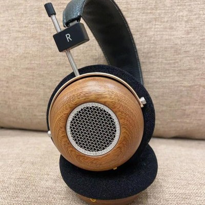 艺术品开放式原木手工头戴式耳机人声女毒男声50mm喇叭全实木DIY