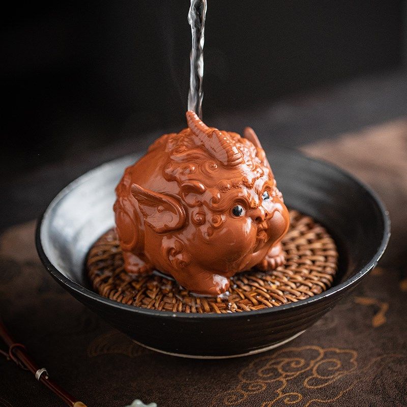 紫砂招财貔貅茶宠创意精品养个性茶玩茶道茶具茶桌装饰,家居饰品,装饰摆件,淘宝优惠券,粉丝福利购,淘宝优惠卷