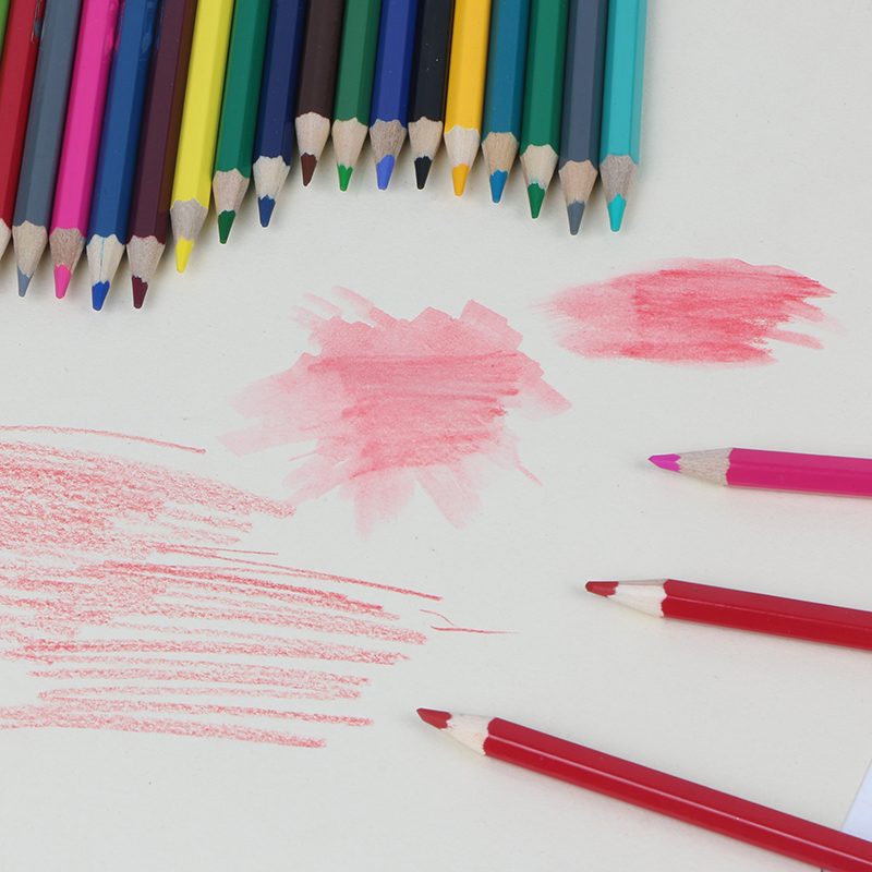 彩色铅笔色水溶性彩铅笔手绘笔帘装小学生初学者绘画擦