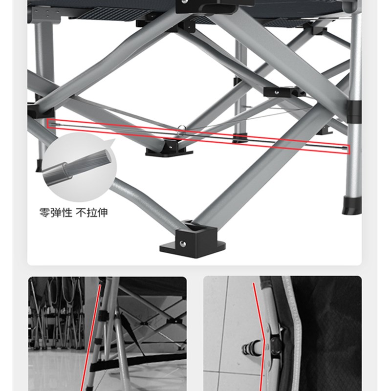 贝圣美加固防凹折叠床办公室单人床午睡午休床躺椅简易陪护床便携