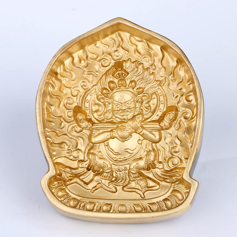 黄铜擦擦模具宝帐怙护法神陶土泥擦格萨尔王大鹏鸟收藏