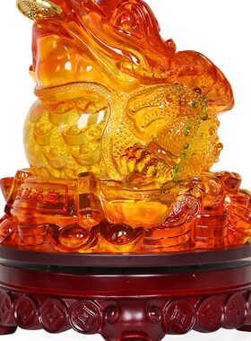工艺礼品摆饰招财金蟾足蟾蜍吉祥物树脂金禅大号商铺店铺业礼品
