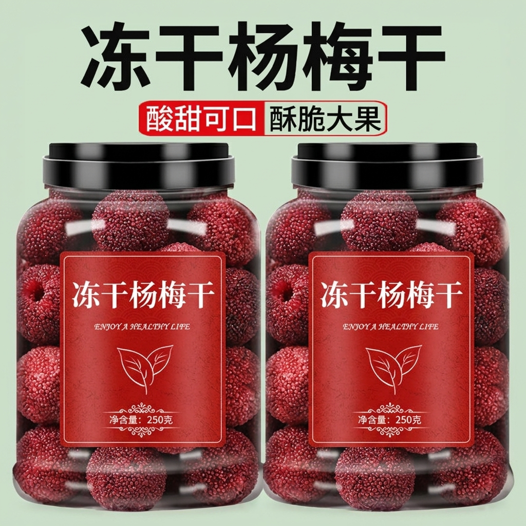 冻干杨梅干正宗冻干杨梅脆500g即食果蔬干果蔬脆办公室解馋小零食