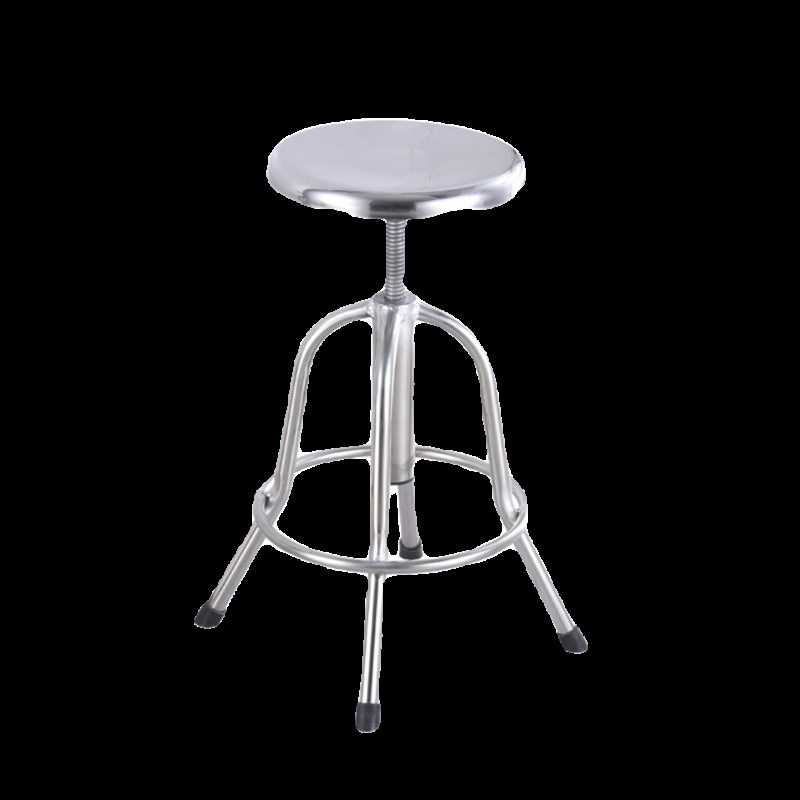 不锈钢凳子加厚螺旋升降凳实验室升降凳带靠背圆凳手术室转椅吧台