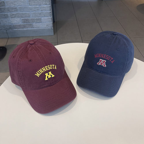 Minnesota字母刺绣防晒棒球帽
