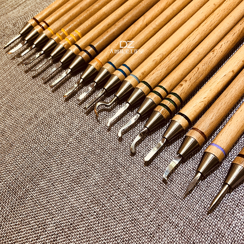 雕蜡刀 首饰蜡模雕刻刀 雕刻工具 掏底刀 首饰器材18把完整版