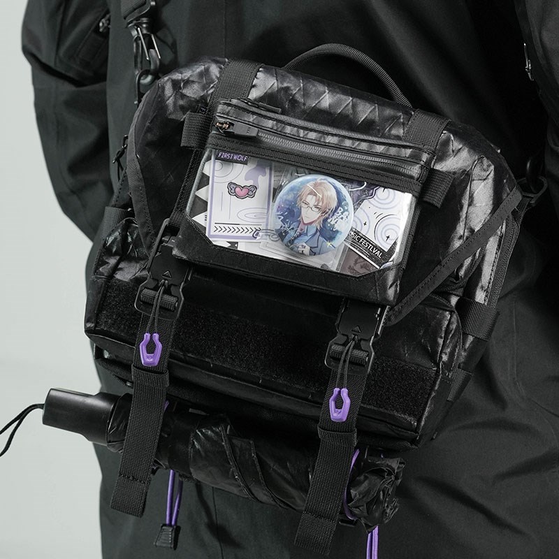 头狼工业鱼沉透明机能痛包收纳包粗苯可视窗副包防水战术FDY-14